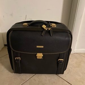 Brooks Brothers Buffalo Wheeled Trolley Briefcase